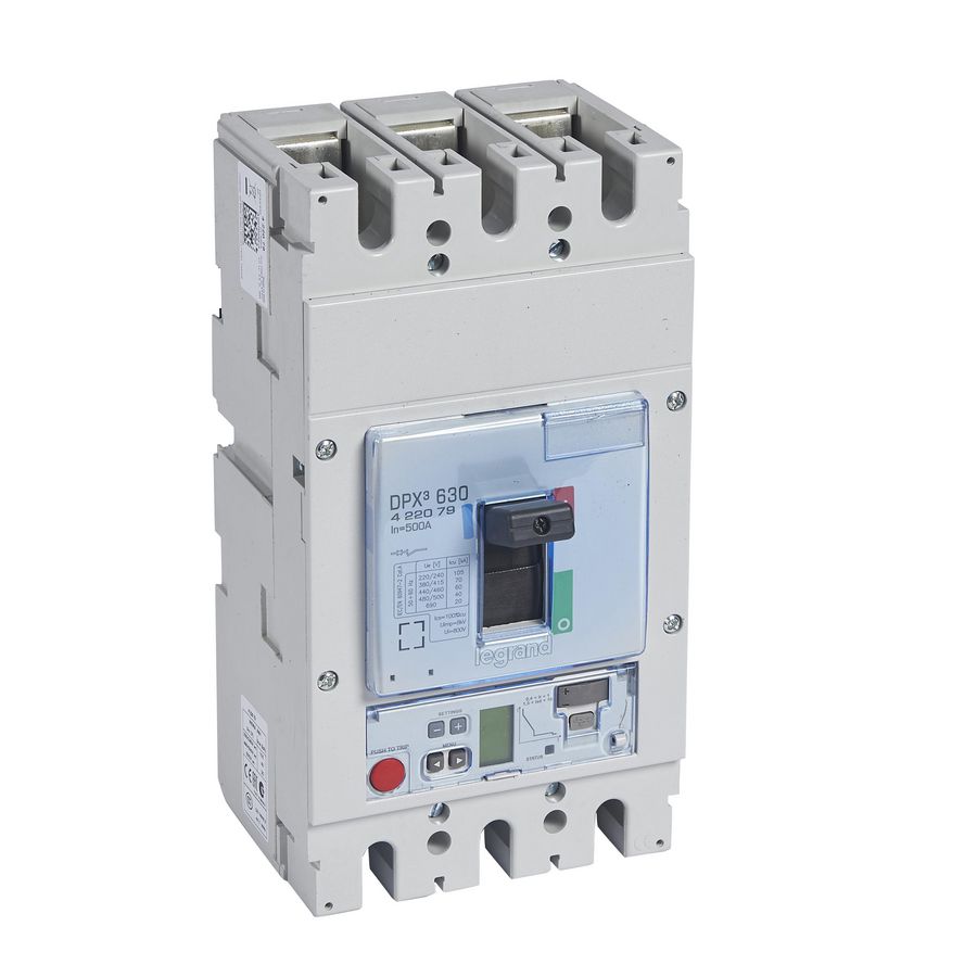 Vermogensschakelaar 630 elektr S2 3P 500A 70kA 400V DPX3