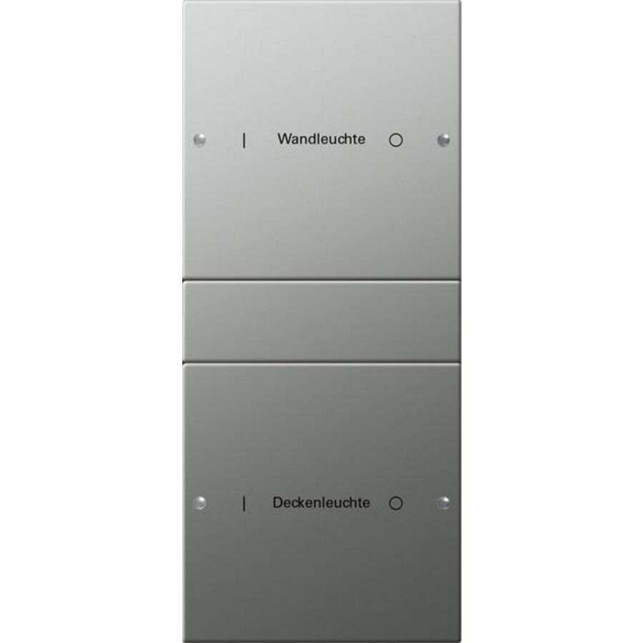 Wippenset 2-voudig (1+1) beschr. System 55 edelstaal