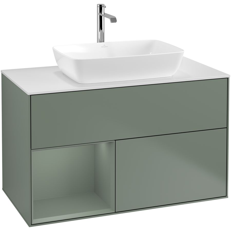 Wastafelonderkast Finion 1000x603x501mm Olive Matt Lacquer G771GMGM