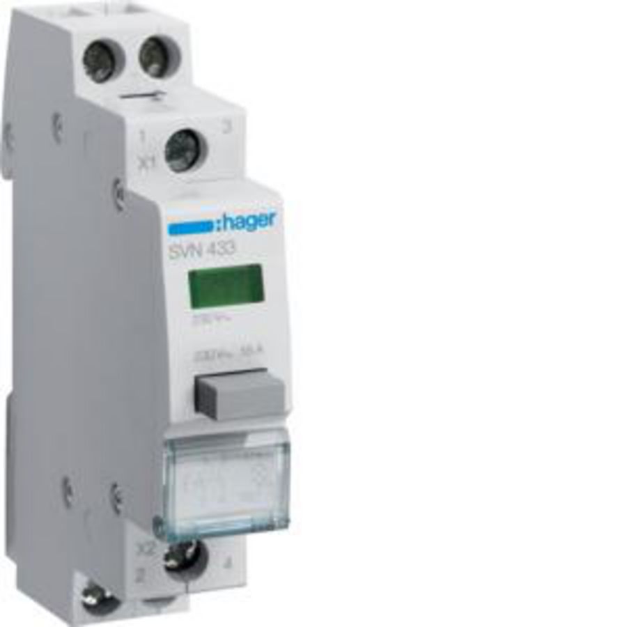 Drukknopschakelaar 2 maak 16A 230V AC led groen