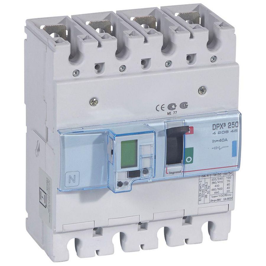 Vermogensschakelaar 250-e 4-polig 40A 70kA DPX3