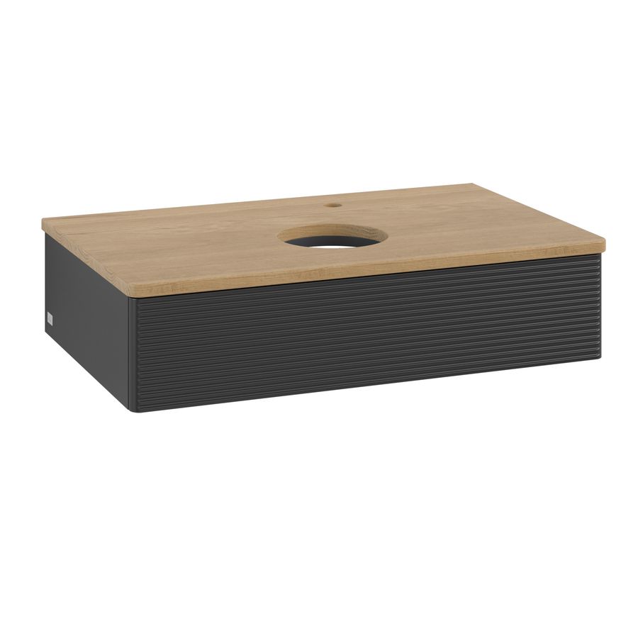 Wastafelonderkast Antao 800x190x500mm Black Matt Lacquer K08151PD