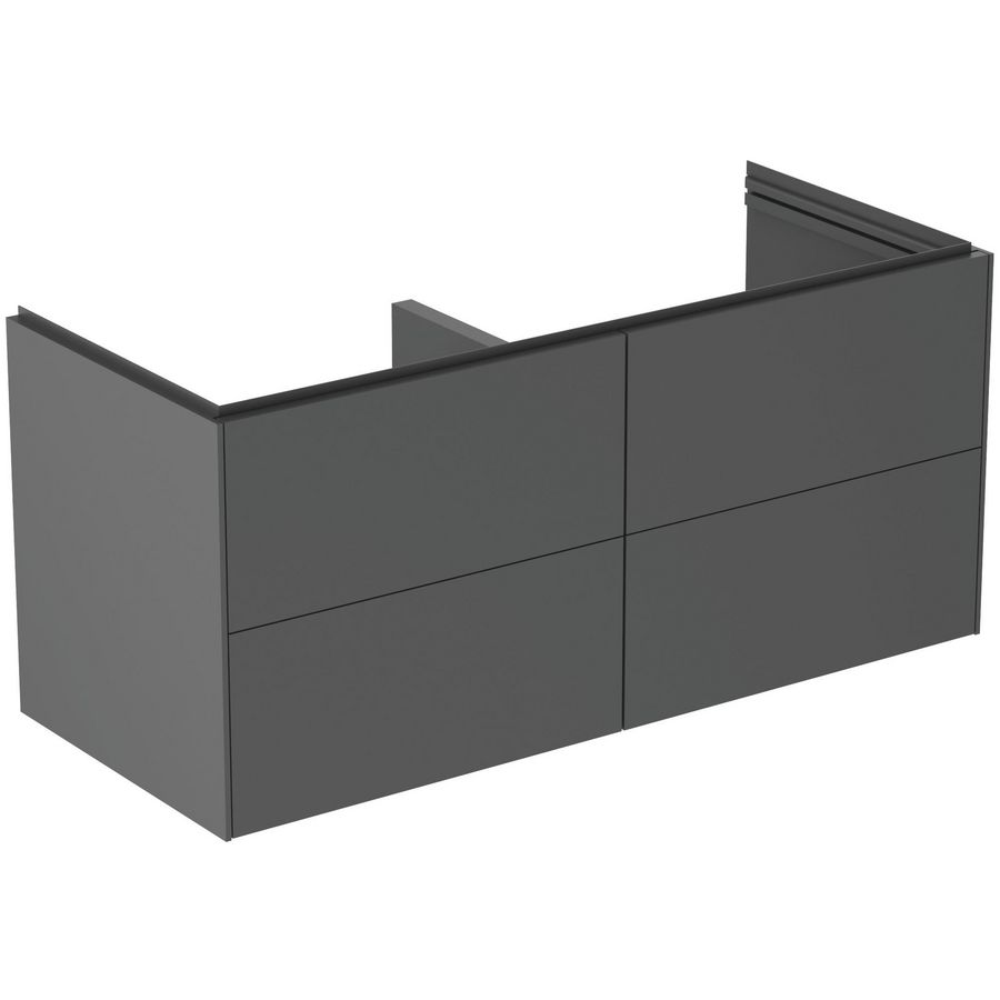 Wastafelmeubel 1200x505x550mm m. 4 La SC Matt Anthracite Conca