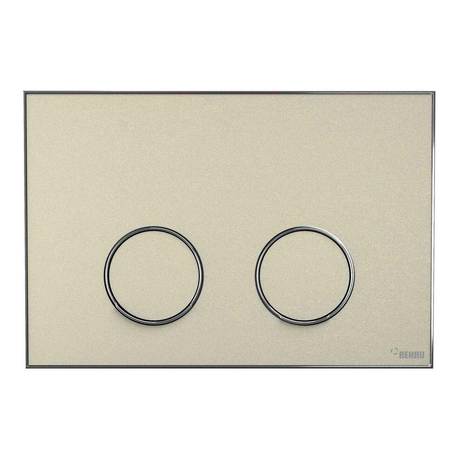 Frame Bedieningsplaat MEPA 2-toets zand-chroom glans