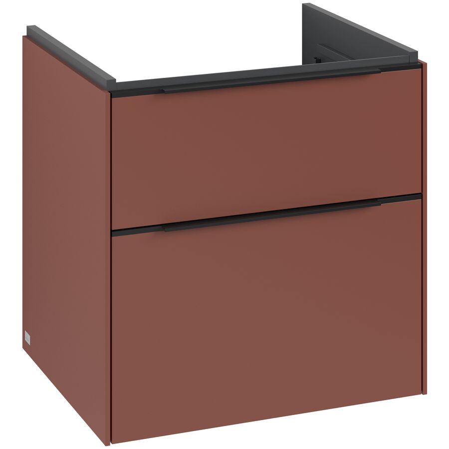 Wastafelonderkastkast SUBWAY 3.0 572x576x478mm Wine Red C57801AH greep Volcano Black