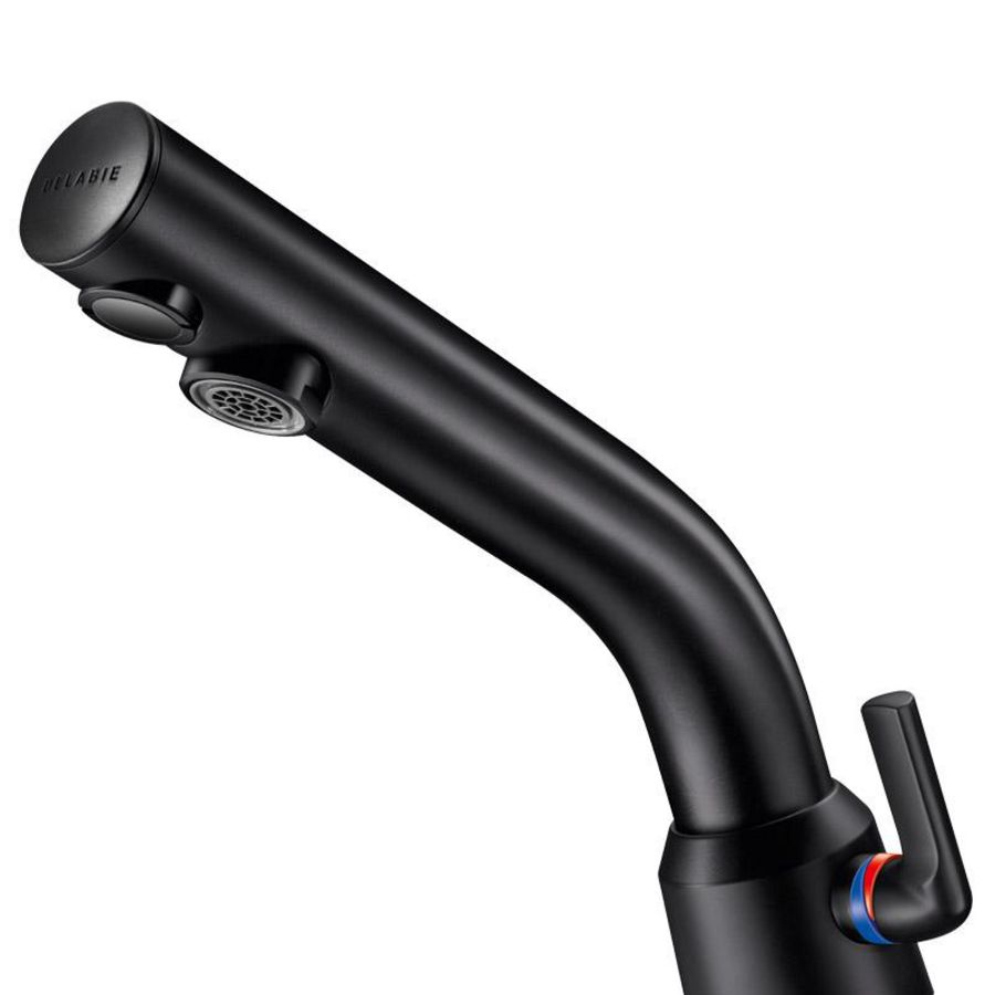 Wastafel M3/8" mengkraan zwart + sturing op batt 6V