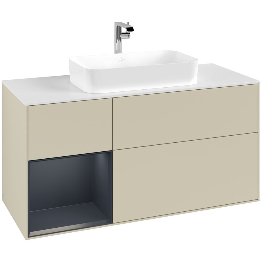 Wastafelonderkast Finion 1200x603x501mm S.Grey Matt Lacquer G291HGHJ