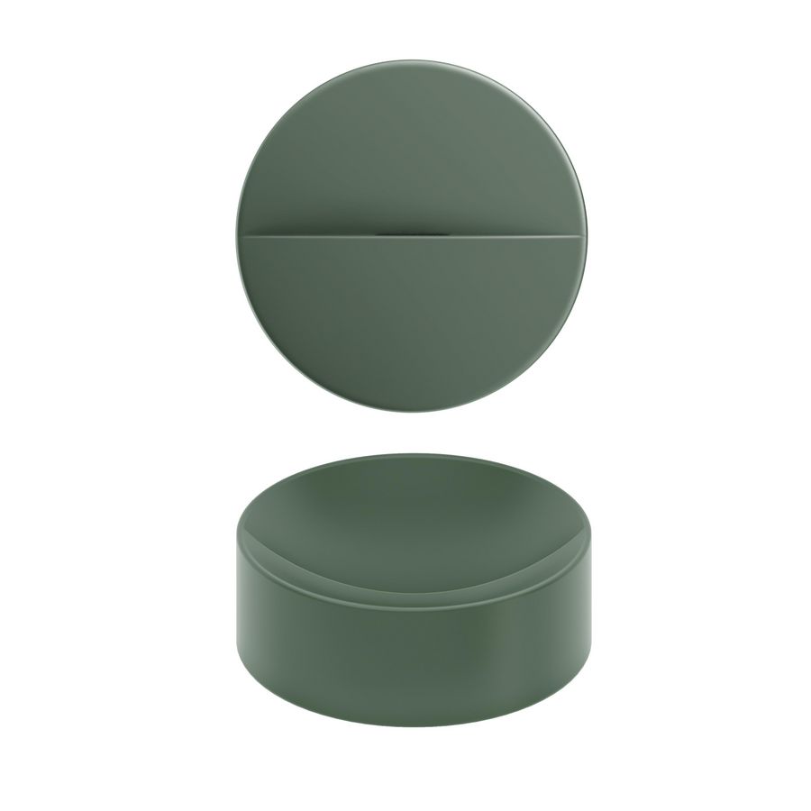 VALE opzetkom Ø220mm h=70mm geïntegreerde afvoer mat groen keramiek