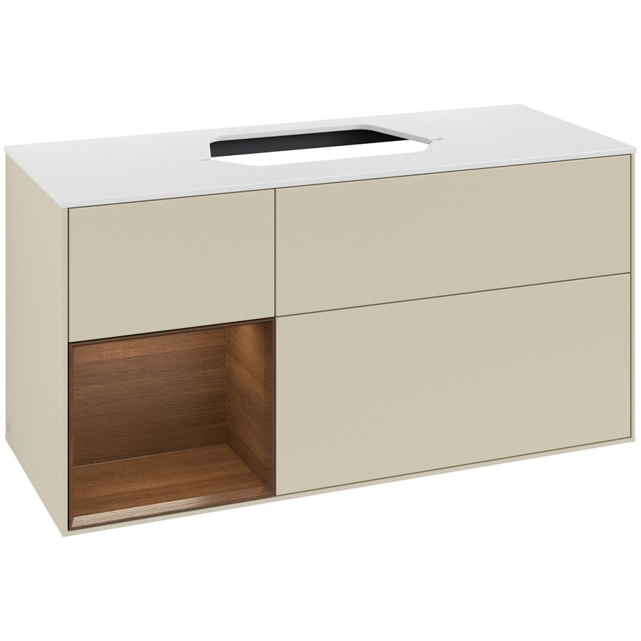 Wastafelonderkast Finion 1200x603x501mm S.Grey Matt Lacquer G411GNHJ
