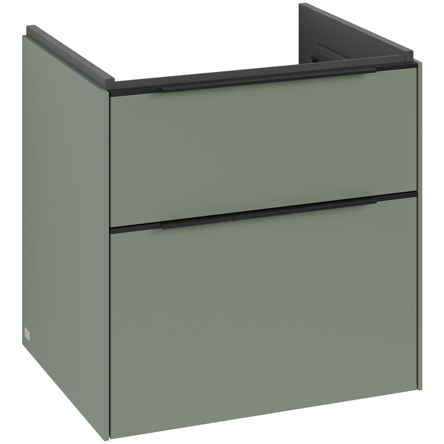 Wastafelonderkastkast SUBWAY 3.0 572x576x478mm Soft Green C57801AF greep Volcano Black