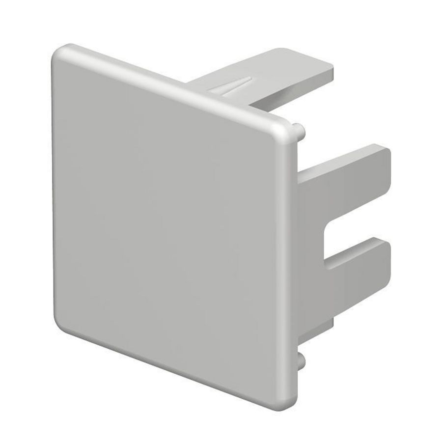 Eindstuk 30x30mm polyvinylchlorid lichtgrijs VVE=10