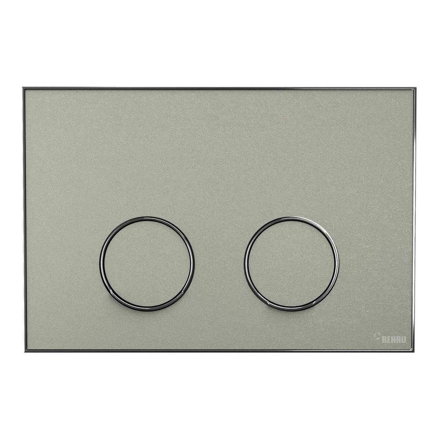 Frame Bedieningsplaat MEPA 2-toets warmgrijs-chroom glans