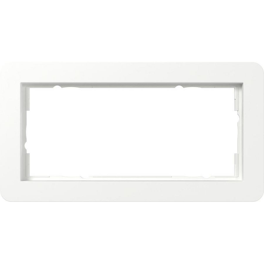 Afdekraam 2-v z/ms Gira E1 zuiver wit m