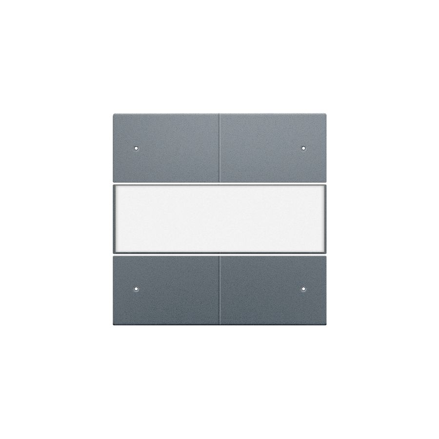 Afwerkingsset 4-voudige pot.vrij knop 24V Led/tekst blue gre