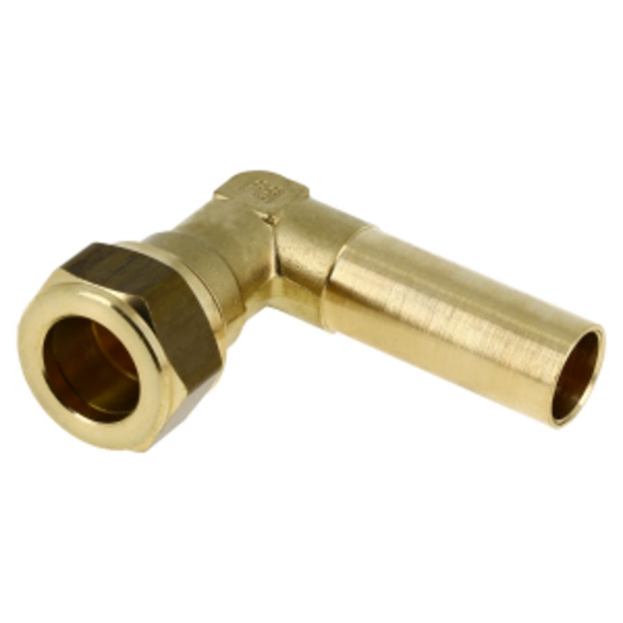 Insteekknie knel 22xspie-eind 22mm KIWA/Gastec