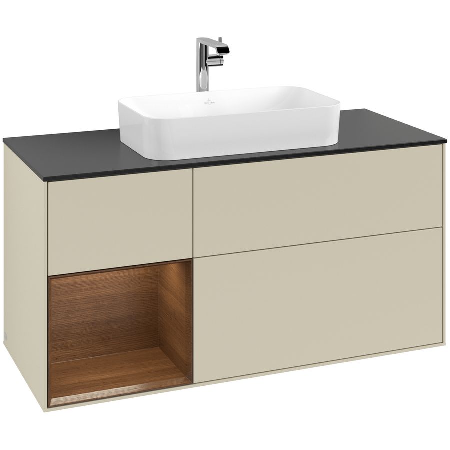 Wastafelonderkast Finion 1200x603x501mm S.Grey Matt Lacquer G292GNHJ