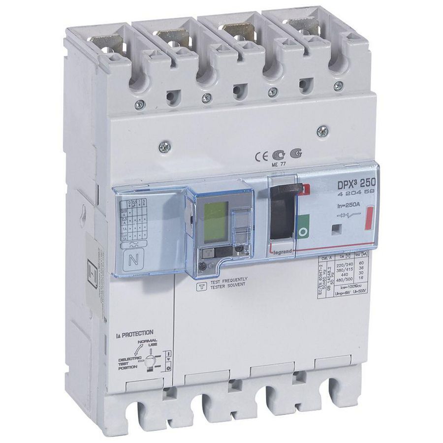 Vermogenssch. 250-e + mt + Aardleksch. 4P 250A 36kA DPX3