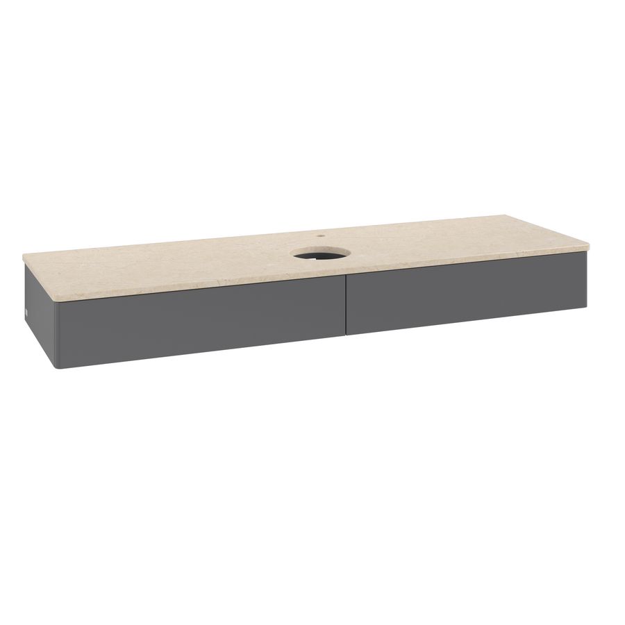 Wastafelonderkast Antao 1600x190x500mm Antr. Matt Lacquer K14053GK