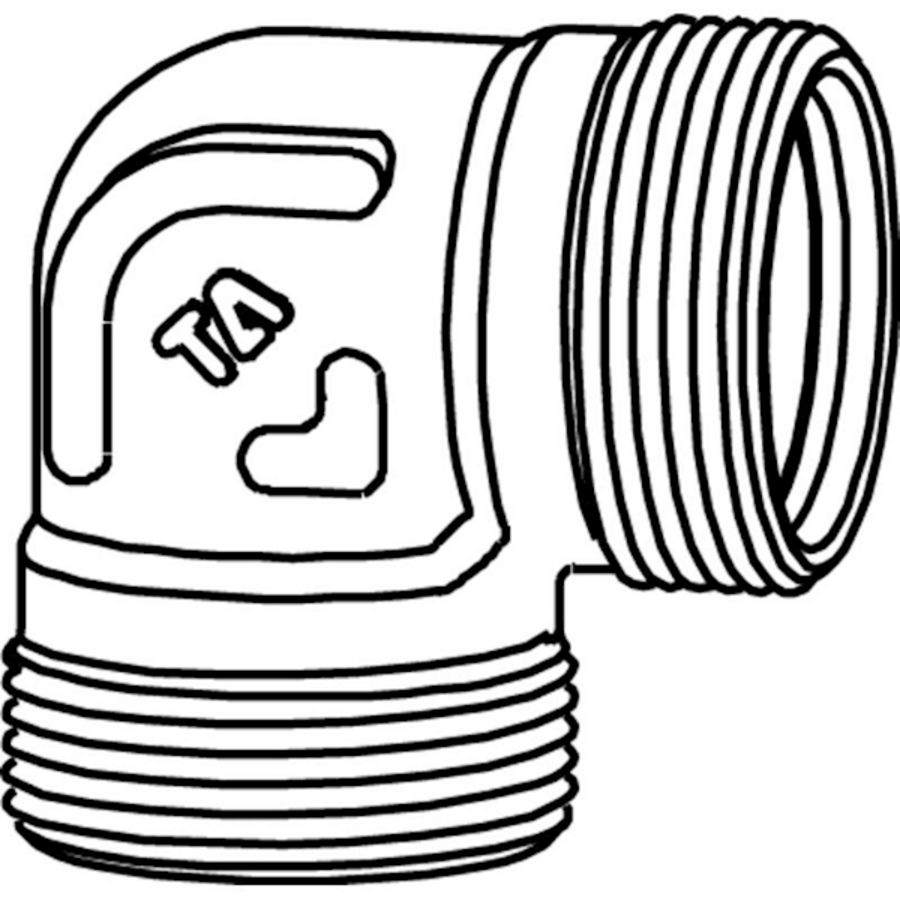 Koppeling tbv stalen buis FPL nippel knie M22