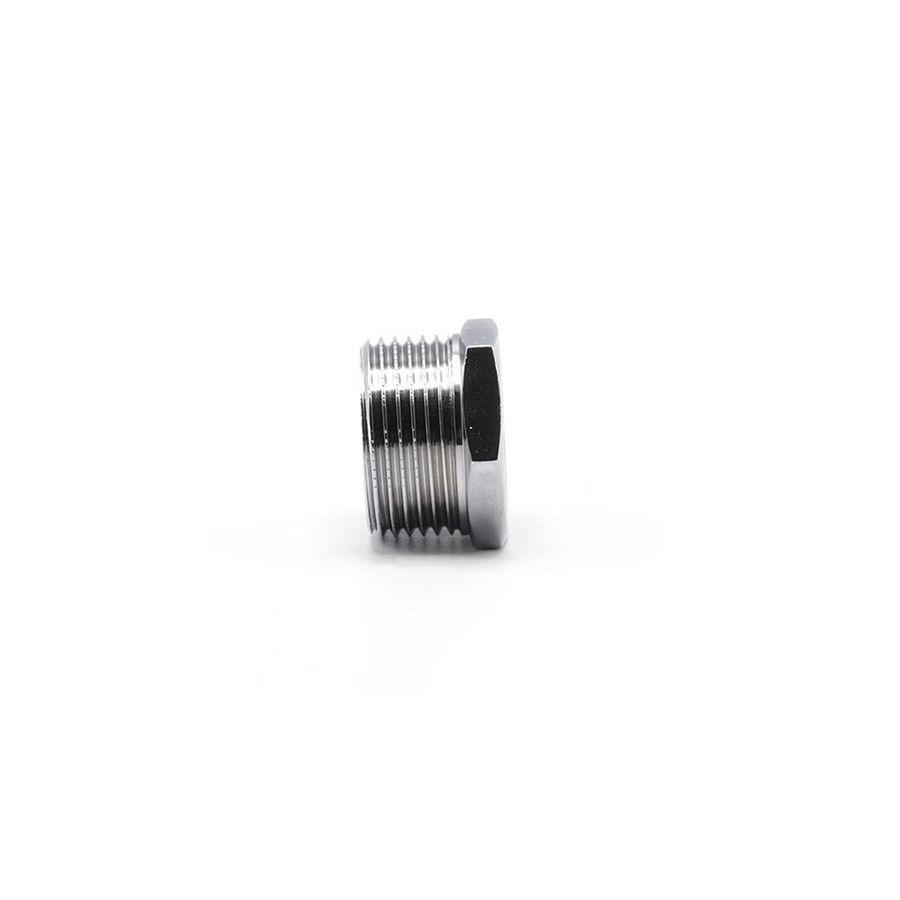Verloopnippel 1/2-bi. x 3/4-bu. chroom