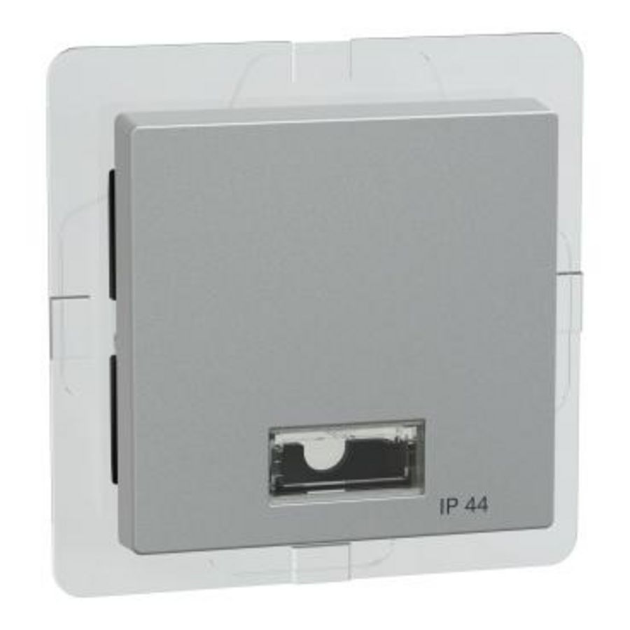 "Wisselwip + rechthoekig symboolvenster - IP44 - Aluminium -