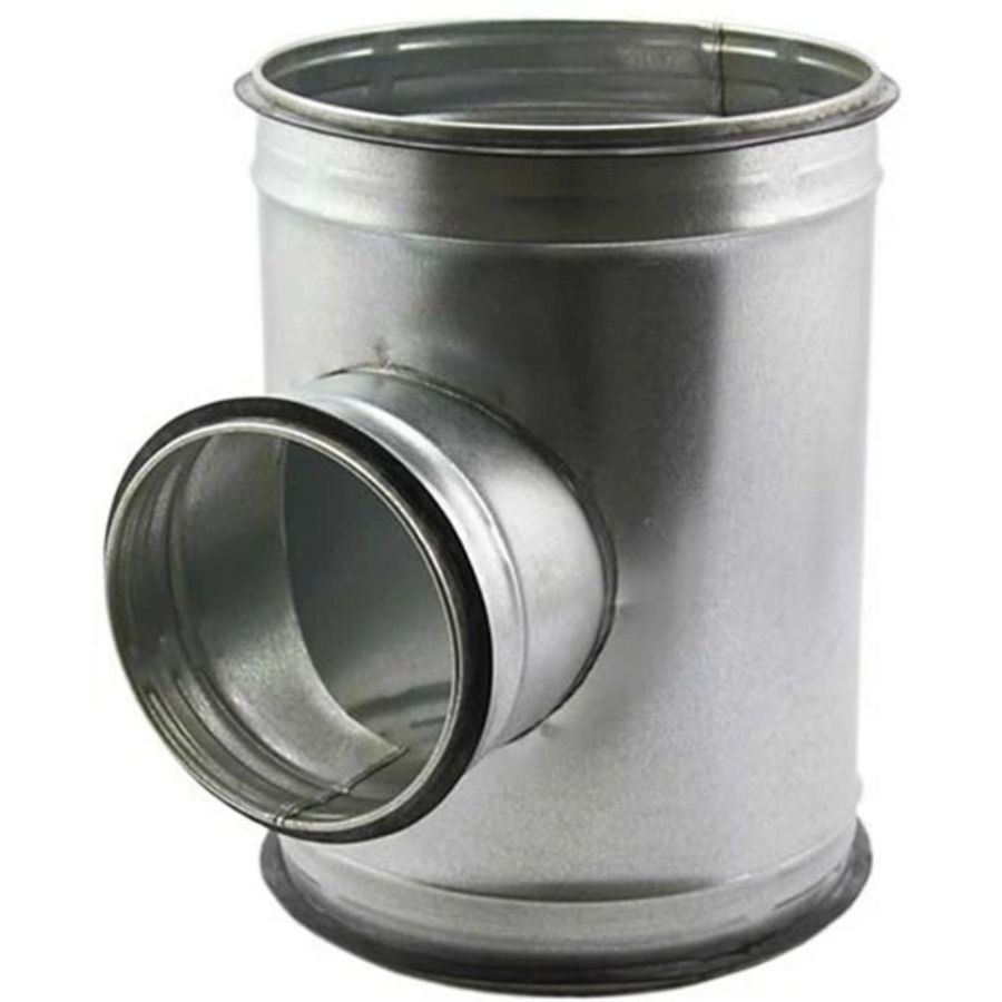 T-stuk 90° 450mm met aftakking naar 100mm voor spirobuis