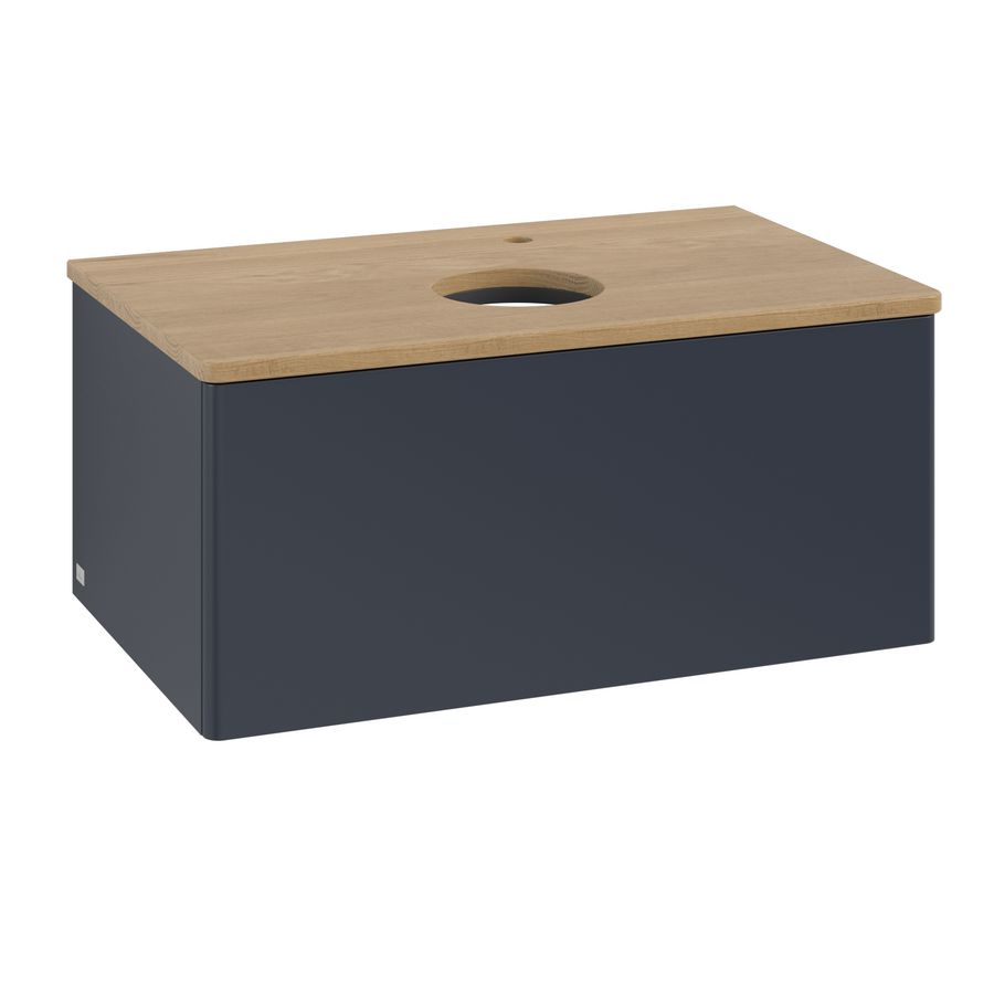 Wastafelonderkast Antao 800x360x500mm Mid.Blue Matt Lacquer L30051HG