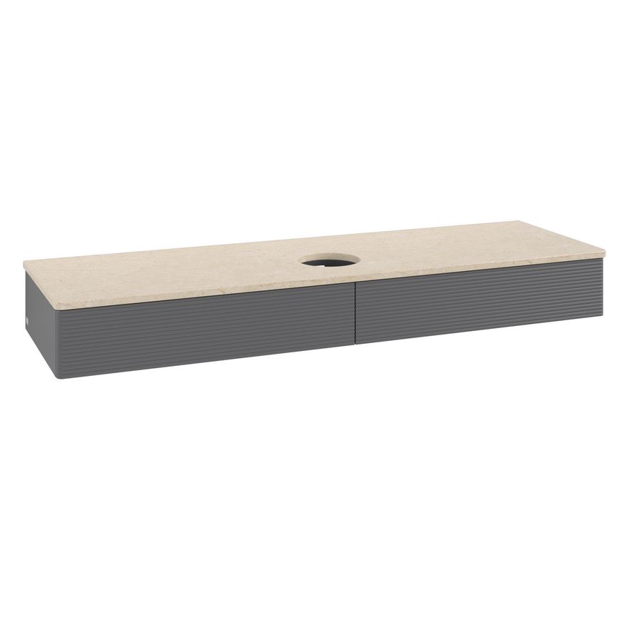 Wastafelonderkast Antao 1600x190x500mm Antr. Matt Lacquer K14113GK
