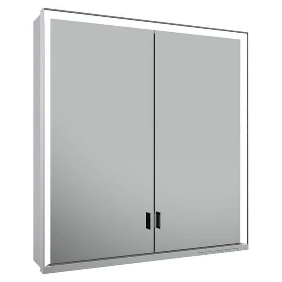 Spiegelk.Lumos wandvb/DALI/lange deur 700x735x165mm zilv/ge