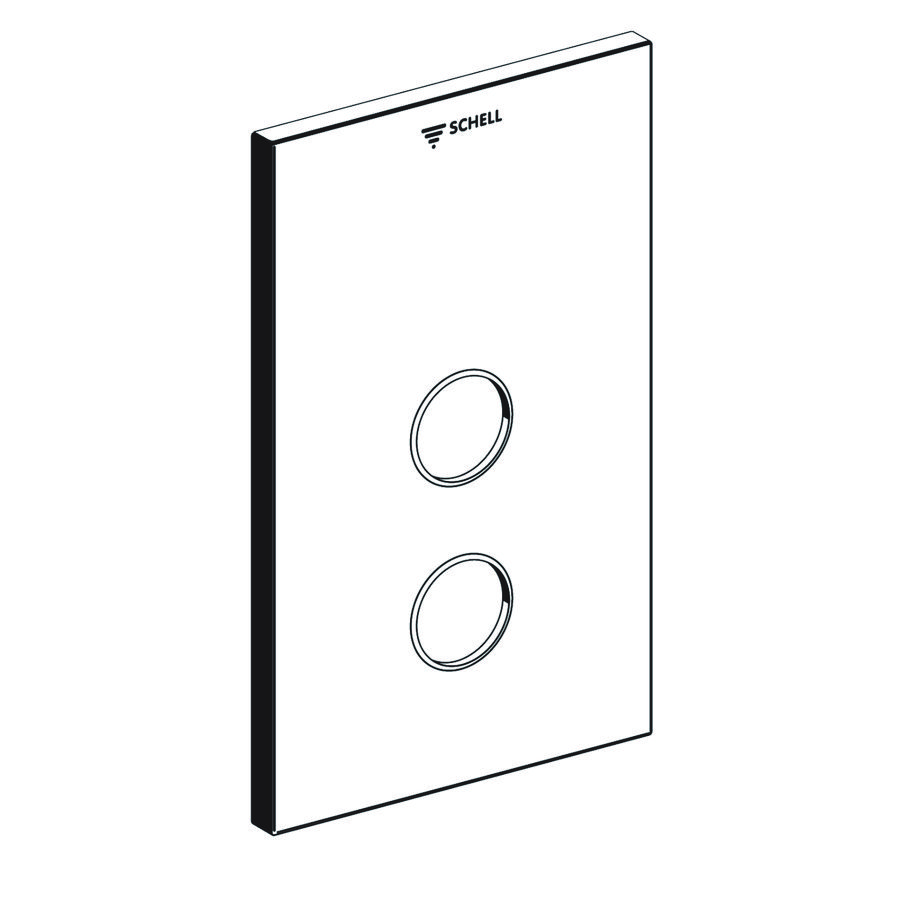 Frontplaat LINUS D-SC-T chroom 273x173mm v. inbouw douchekraan