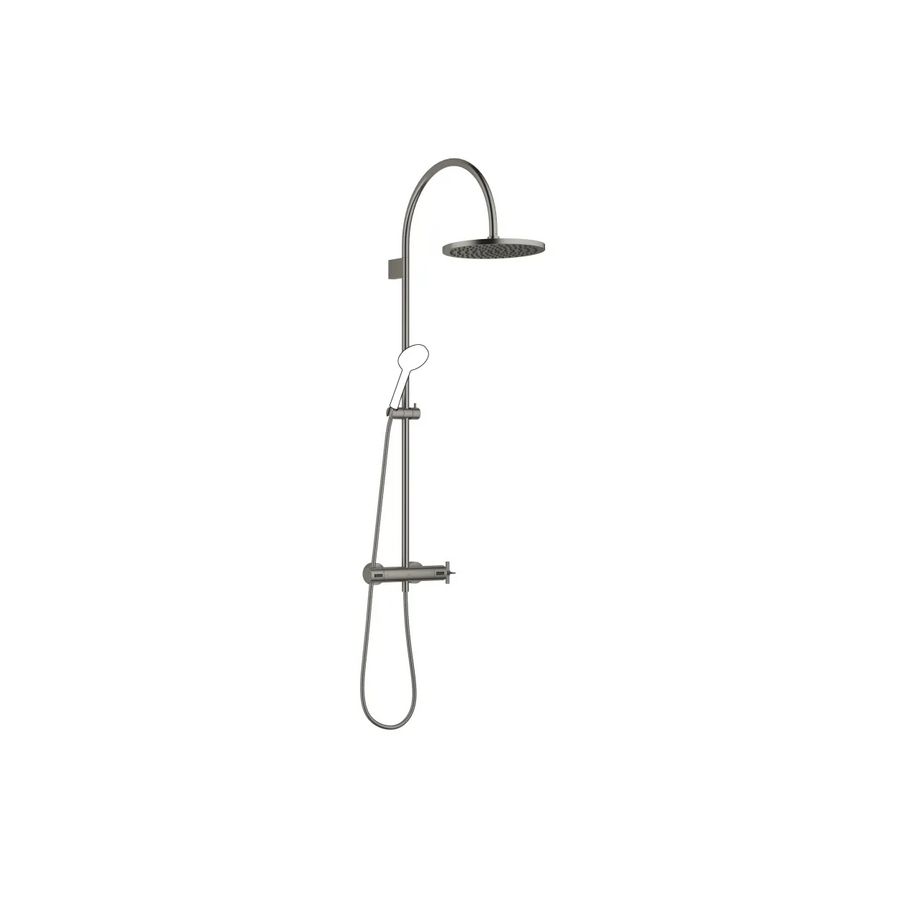 VAIA Showerpipe douchether. z.handdouche Dark plat. gebor