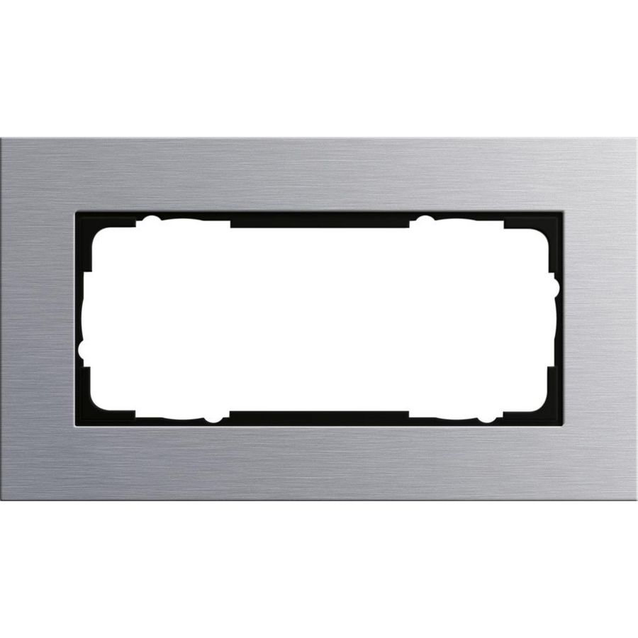 Afdekraam 2-v z/ms Gira Esprit aluminium
