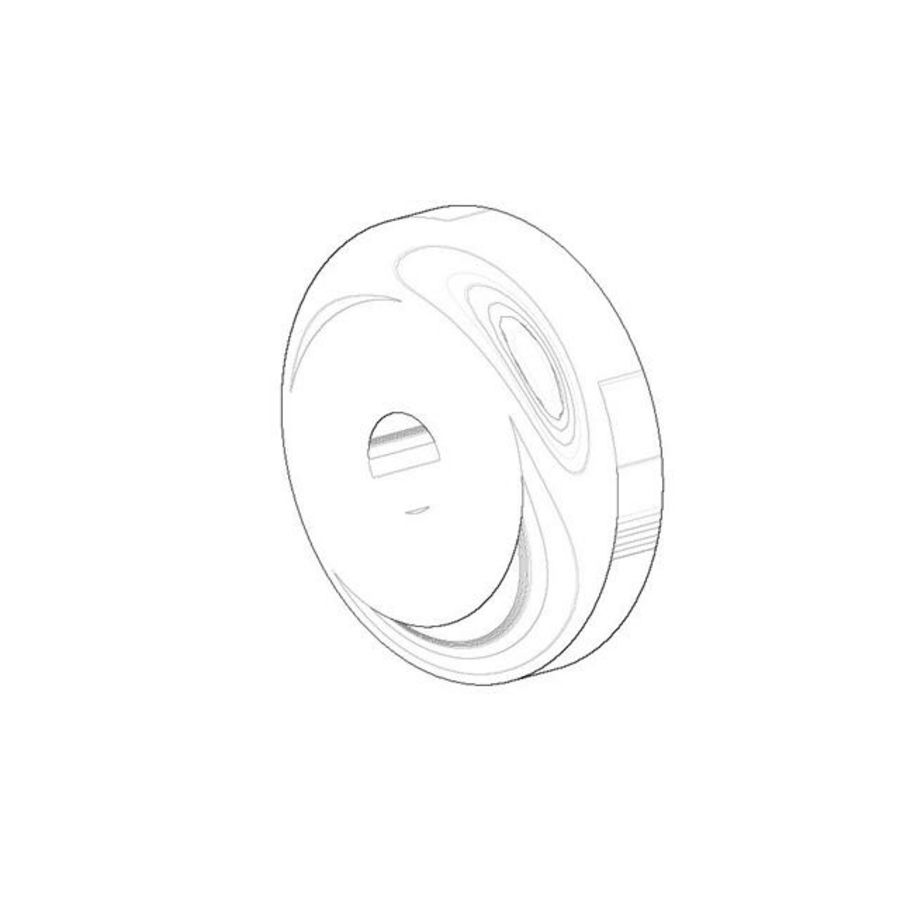 Rozet 30x8mm Dark Platinum gebors.