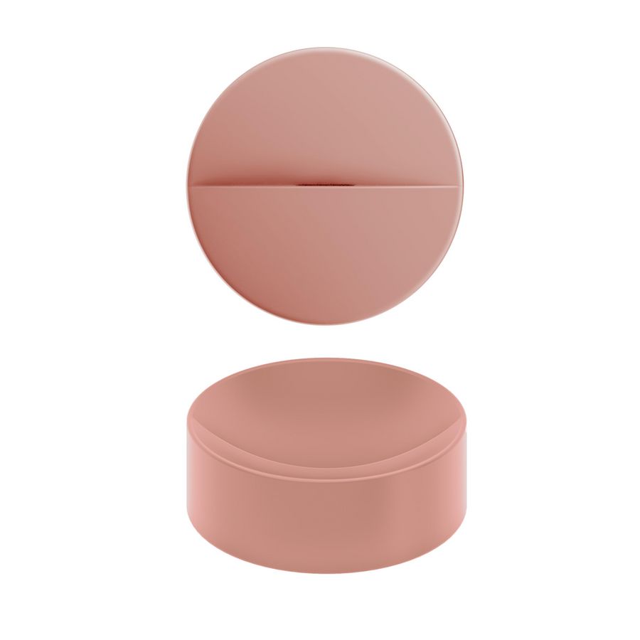 VALE opzetkom Ø220mm h=70mm geïntegreerde afvoer mat roze keramiek