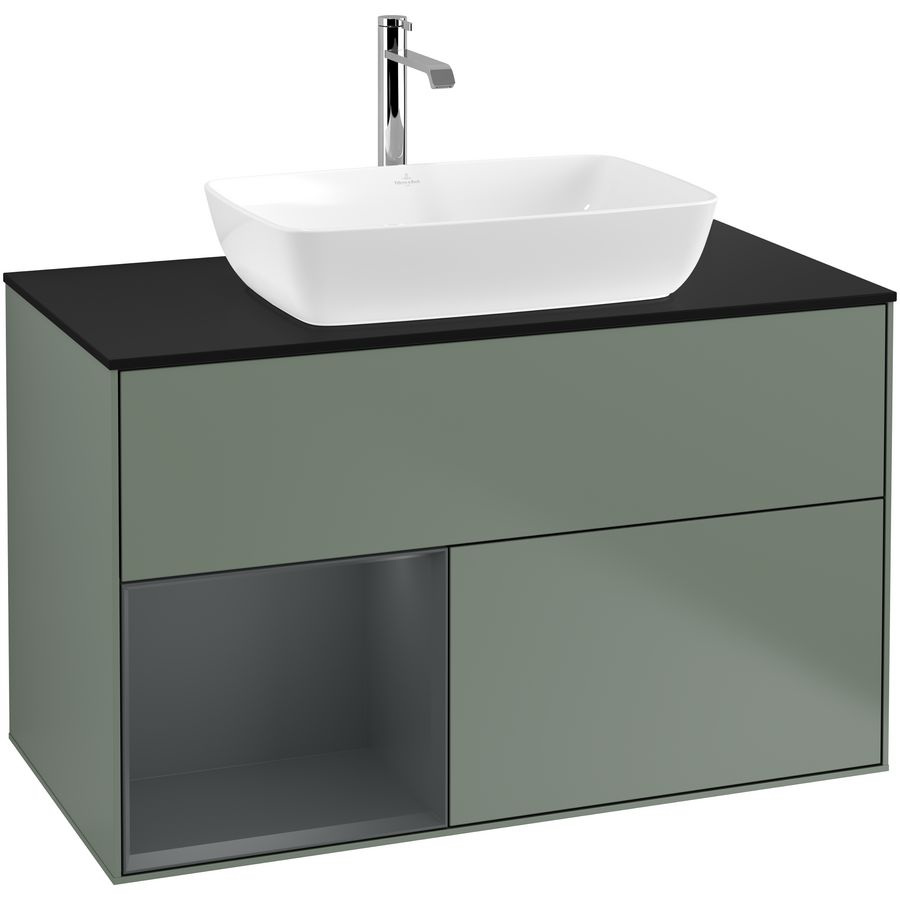 Wastafelonderkast Finion 1000x603x501mm Olive Matt Lacquer G772HGGM