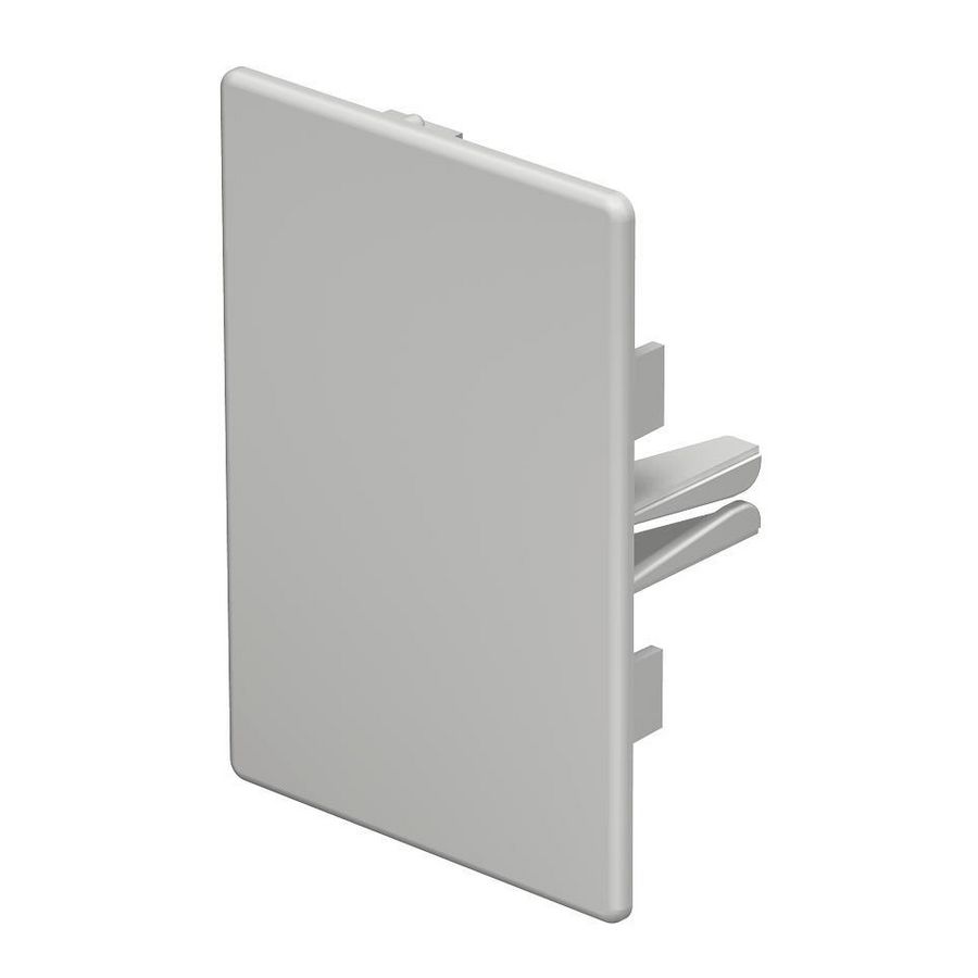 Eindstuk 60x90mm polyvinylchlorid lichtgrijs VVE=10