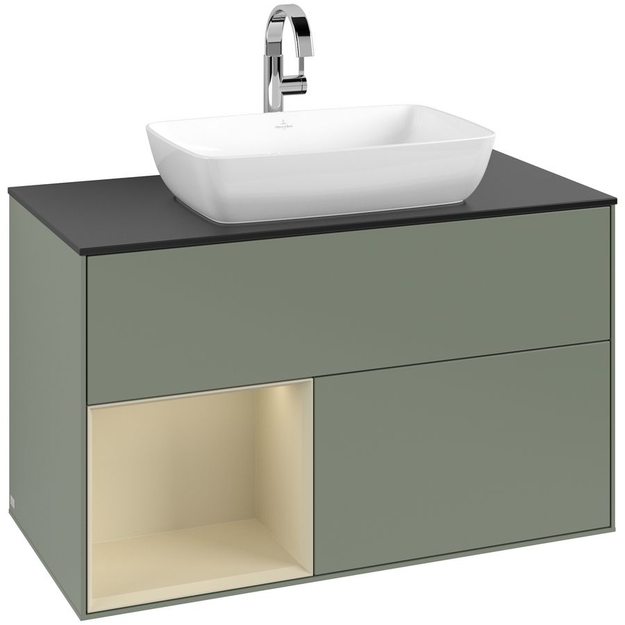 Wastafelonderkast Finion 1000x603x501mm Olive Matt Lacquer G772HJGM