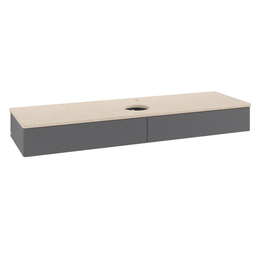 Wastafelonderkast Antao 1600x190x500mm Antr. Matt Lacquer K14153GK
