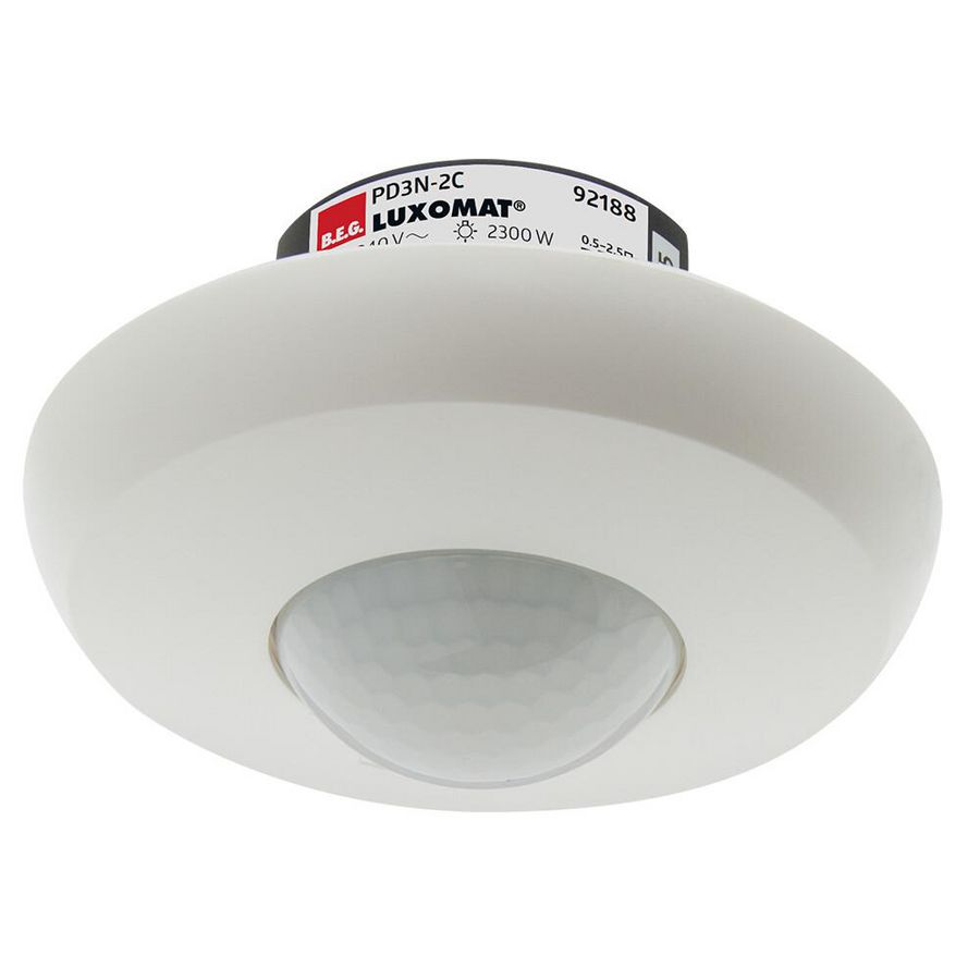 Bewegingsmelder Plafondmontage 360gr. VZ wit IP20 10m 2Kanaa