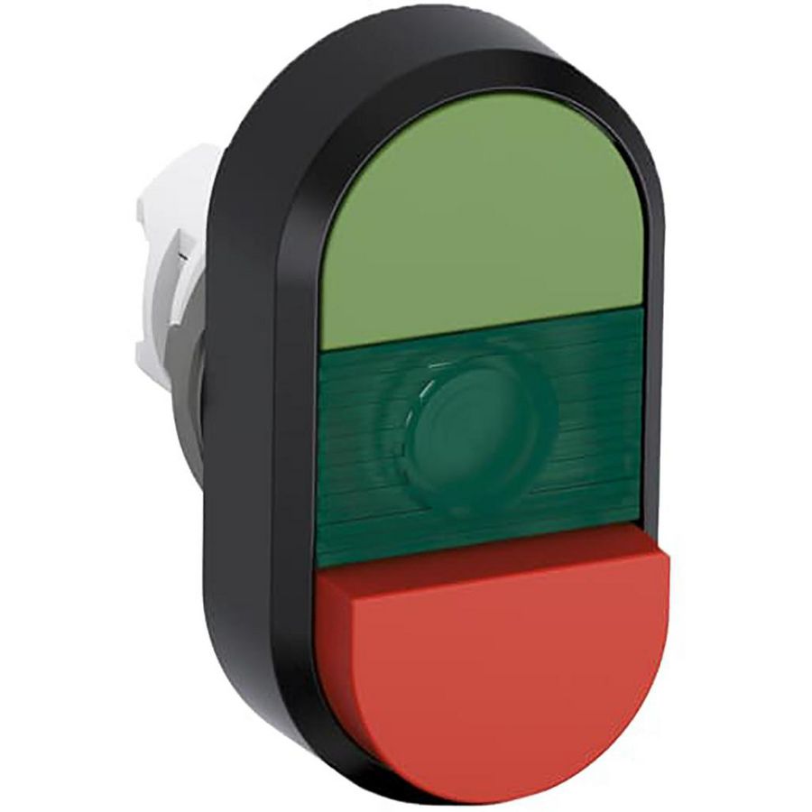 Verlichte dubbele knop wit/zwart start/stop 1SFA611141R1102