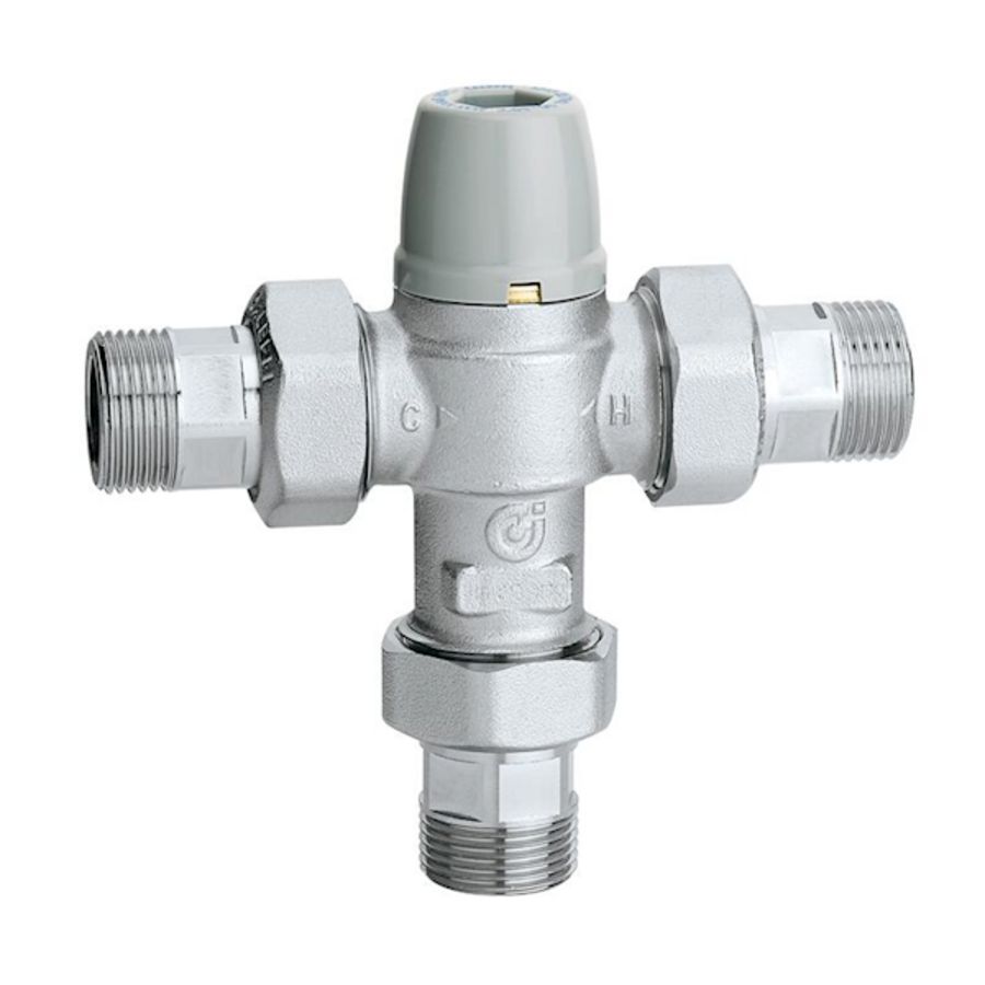 Therm. mengventiel met keerkleppen 3/4" 30-50 gr.c