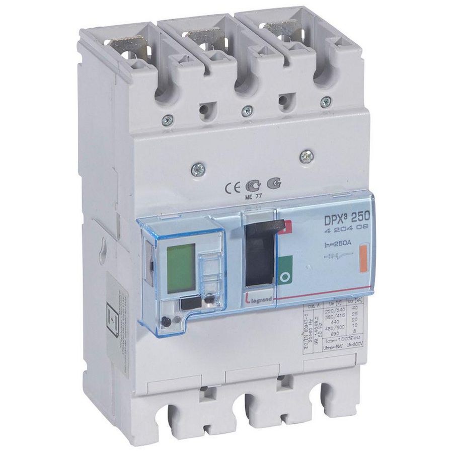 Vermogensschakelaar 250 ELE + PM 250A 3-polig 25kA DPX3