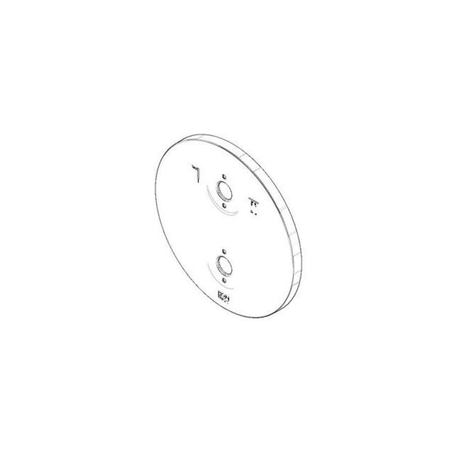 Rozet symbolen 150x9mm chr