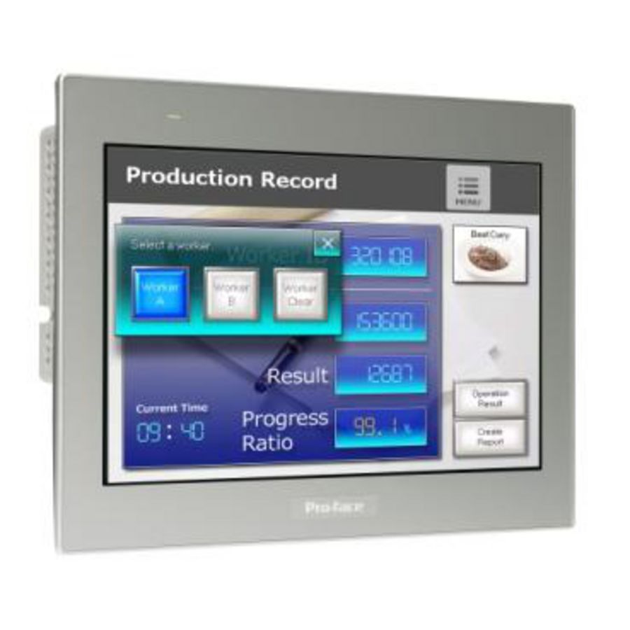 12"W touch panel display 2COM 2Ethernet USB host&dev. 24VDC