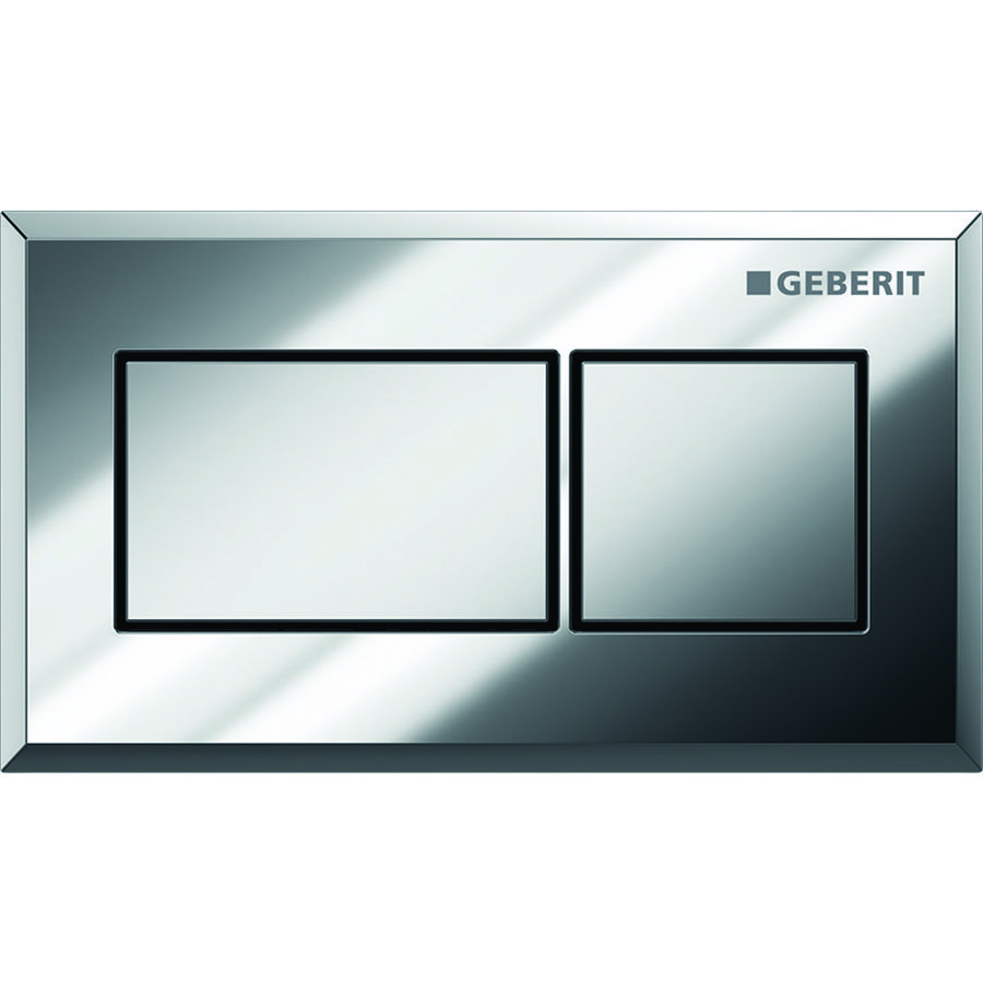 Pneu. bediening plaat chroom toets mat chroom v. sigma 8cm reservoir