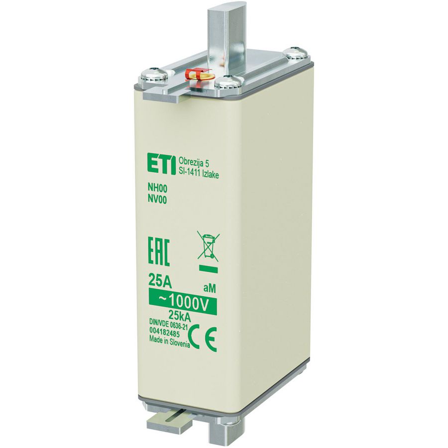 Zekering NH00/85 aM 25A/1000V 4182485 VVE=3