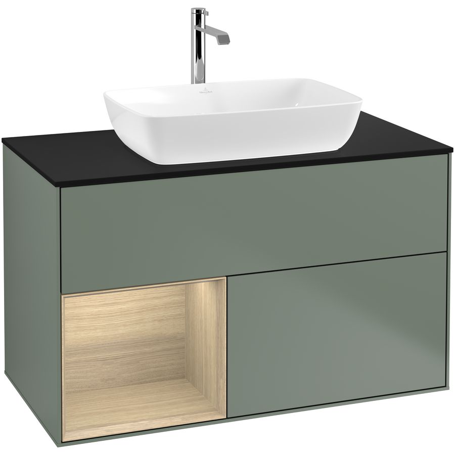 Wastafelonderkast Finion 1000x603x501mm Olive Matt Lacquer G772PCGM
