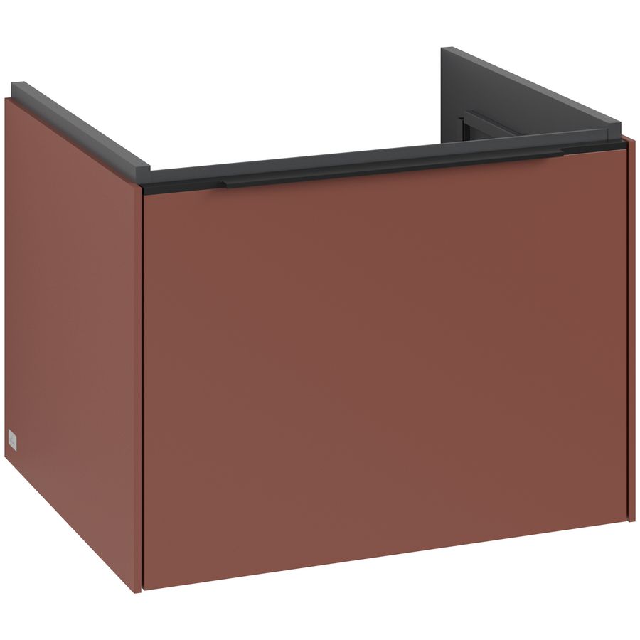 Wastafelonderkastkast SUBWAY 3.0 572x429x478mm Wine Red C577L1AH greep Volcano Black