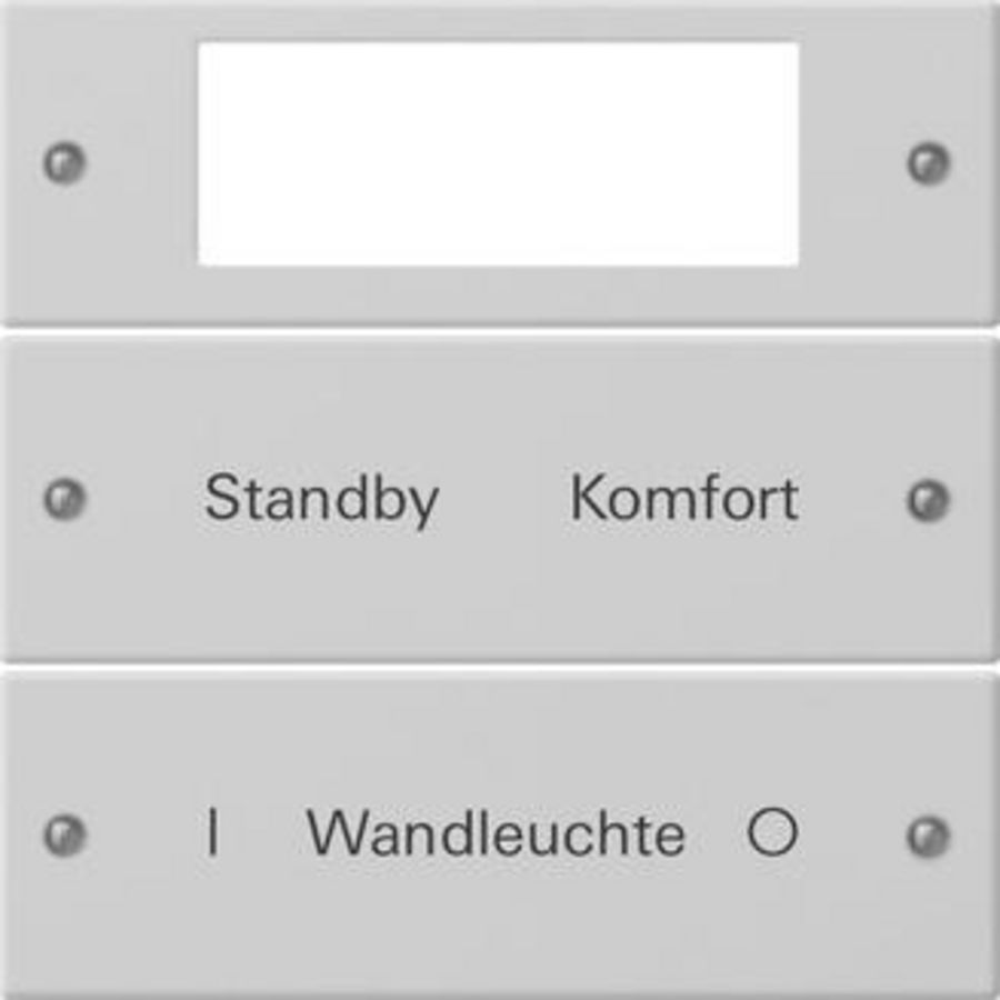 Wippenset 2-voudig Plus beschr. System 55 gris m(gel.)