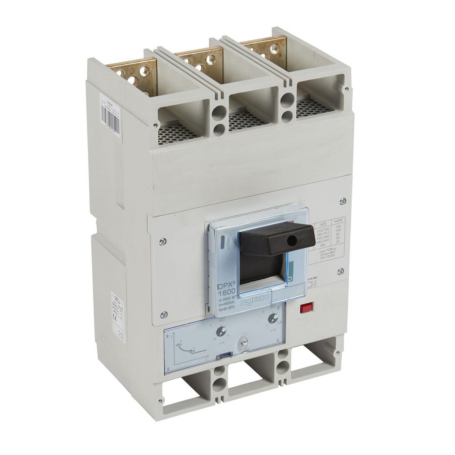 Vermogensschakelaar 1600 Thermomagn. 630A 3P 100kA DPX3
